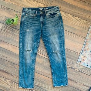 Levi’s low-rise distressed jeans